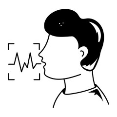 A scalable line icon of voice recognition 