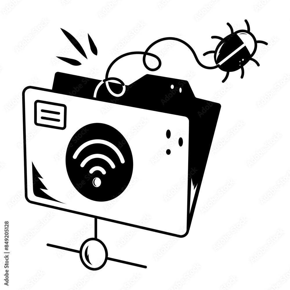 Poster Grab this hand drawn icon of data bug 