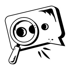 Trendy doodle icon depicting search information 
