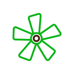 tree icon duocolor green brown