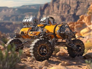 Streamlined Interplanetary Rover with Rugged All Terrain Treads and Modular Scientific Instrumentation