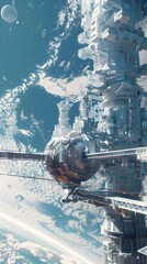 Cutting Edge Orbital Space Station with Modular Futuristic Design and Advanced Habitats