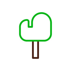 tree icon duocolor green brown