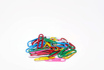 paper clip office equipment on a white background.