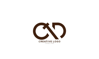 CFD FD Abstract initial monogram letter alphabet logo design