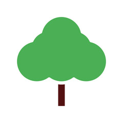 tree icon solid green brown