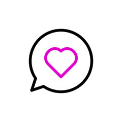 Wedding love icon duocolor black pink