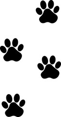 Cat paw print silhouette