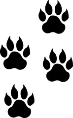 Tiger paw print silhouette