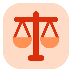 Editable balance scale, law, justice vector icon. Part of a big icon set family. Perfect for web and app interfaces, presentations, infographics, etc