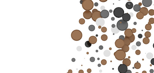 Multicolor confetti abstract background with a lot of falling pieces, isolated on a white background. Festive decorative tinsel element for design