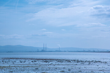 Dublin, Ireland - seaside under blue sky and white clouds