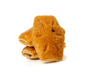Small Italian Puff Pastry Isolated. Puff Pastries Biscuits, Mini Sweet Bakery