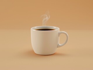 Obraz premium Mockup of a coffee cup full of hot coffee