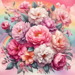 Hintergrund Pfingstrosen