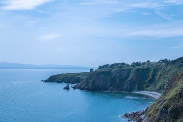 Dublin, Ireland - seaside under blue sky and white clouds