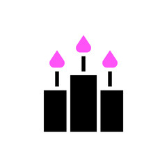 Wedding love icon solid black pink