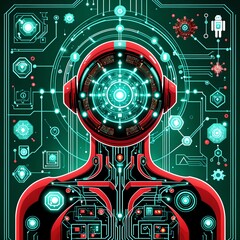 Obraz premium abstract technology background