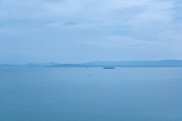 Dublin, Ireland - seaside under blue sky and white clouds