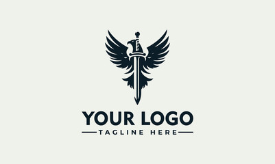 Eagle Sword Vector Logo Unleash the Power and Majesty of Your Brand Embrace the Strength and Nobility with the Enchanting Eagle Sword Vector Logo Symbolize Victory, Leadership, and Protection