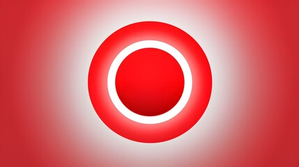 Alert icon, red circle, white exclamation mark, smooth edges, high visibility