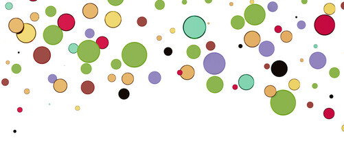  Colorful confetti on white background