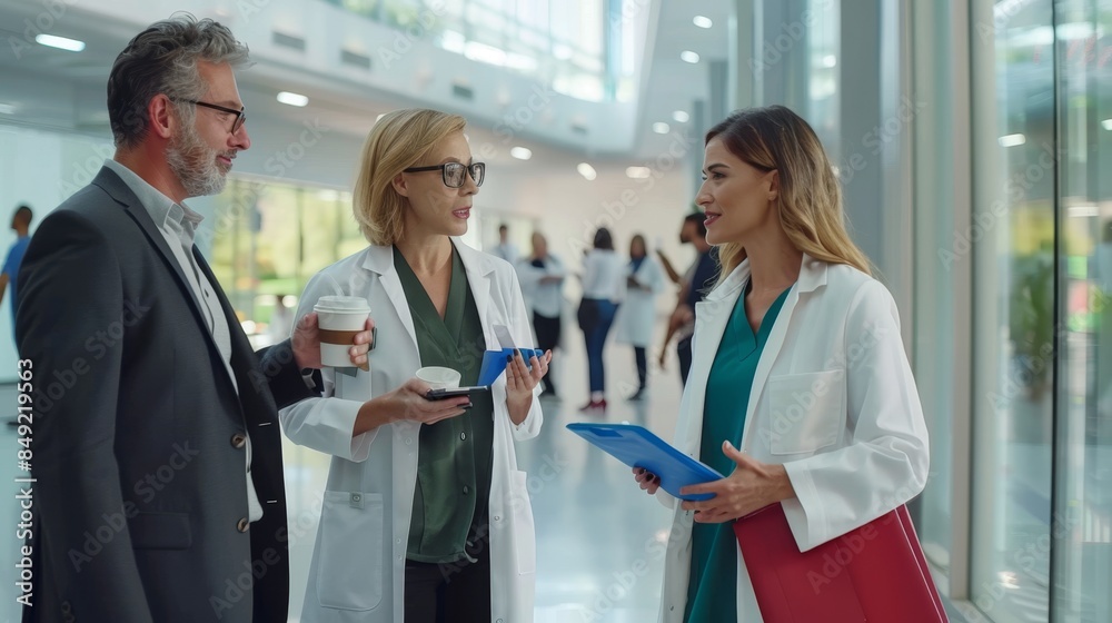 Wall mural the doctors in discussion