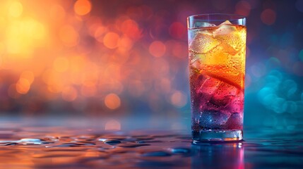 Pride Cocktail with Colorful Background