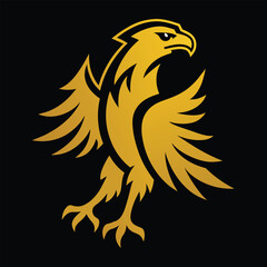 Solid color Golden Eagle animal vector design