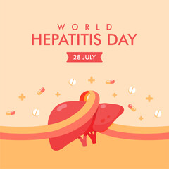 vector world hepatitis day background template