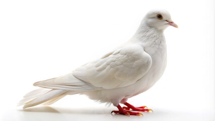Fototapeta premium white dove isolated on white background