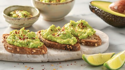 The avocado toast with lime