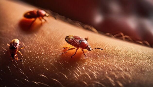 Bug bites images, bed bug bites the human skin, Bugs bite the human body and cause infection