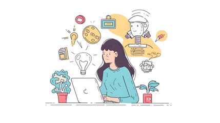 Assistant Providing Helpful Solutions in a Doodle-Style