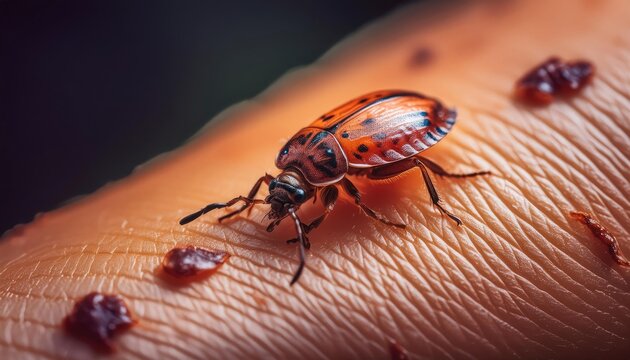Bug bites images, bed bug bites the human skin, Bugs bite the human body and cause infection