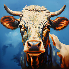photo of a beautiful cow  for eid al adha, products, projects, etc. generative ai
