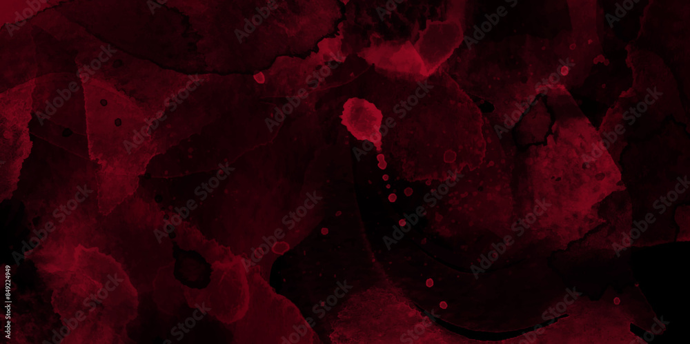 Aufkleber modern dark red painted watercolor grunge canvas for splash design. abstract watercolor background w