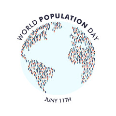 vector world population day post template