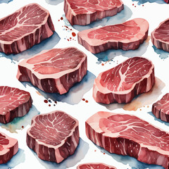 Wagyu Steaks Ilustration Design Very terrifying