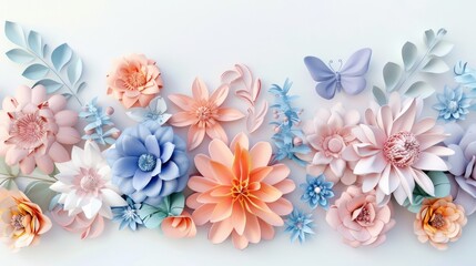 flowers on a white background