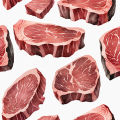 Wagyu Steaks Ilustration Design Very terrifying
