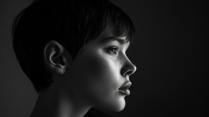 The woman's profile portrait.