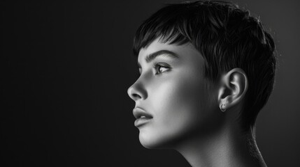 The woman in profile