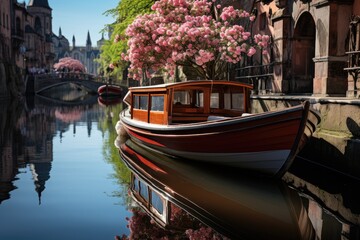 Obraz premium Stunning views of Krakow on the edge of the Vistula River., generative IA