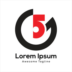 Fototapeta premium G5 or C5 creative logo design icon
