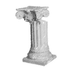 Heads Greek ancient sculpture, mystic. Vector hand drawn illustrations of antique classic statues in trendy bohemian style