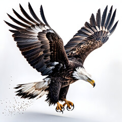 Drawing of a eagle white background