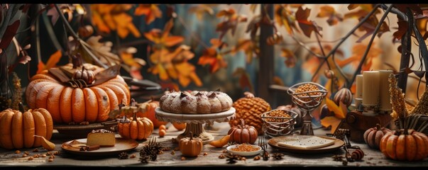 Hosting a pumpkin spice baking contest, October 11th, culinary creations and pumpkin spice, 4K hyperrealistic photo.