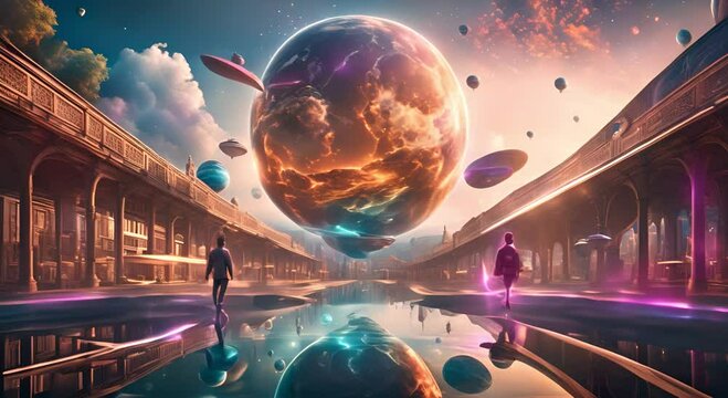 Futuristic dimensional navigation through interdimensional and parallel travel portals