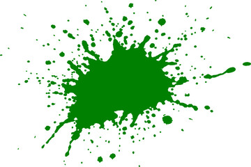 Green Color Paint Splatter	
